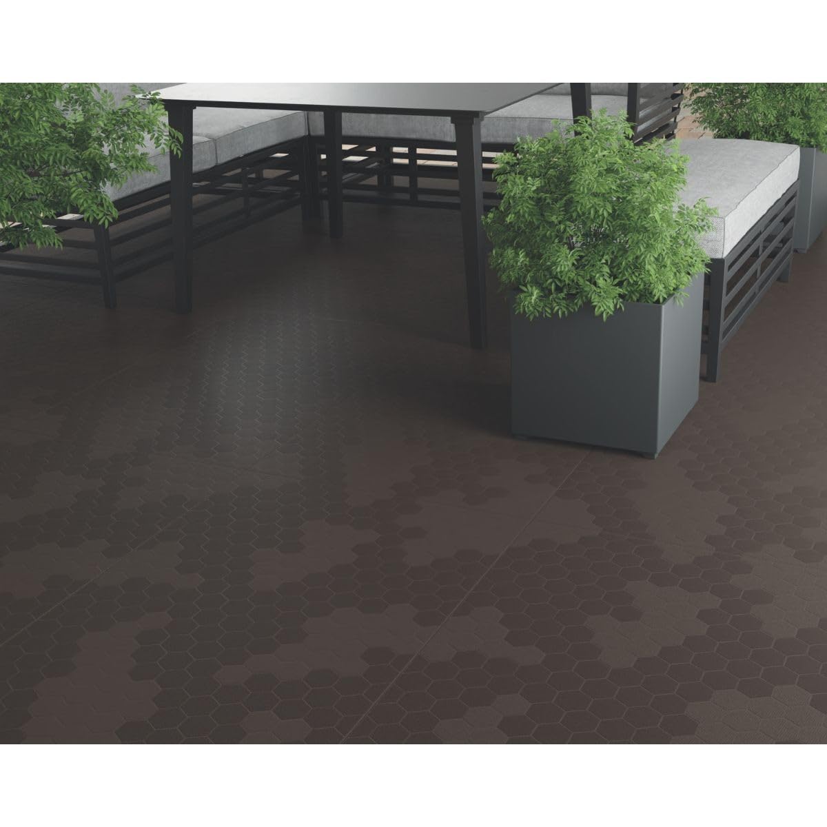 INTEC - Lot de 10 Dalles de sol Clipsable Marron Taupe 116x76x3cm Polypropylène Revêtement de Sol Modulable Intérieur/Extérieur Supporte Charge Lourde