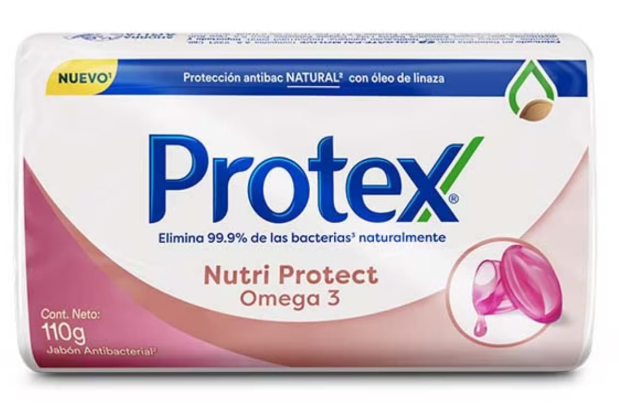 Protex Antibacterial Bar Soap (Pack of 4) Omega3
