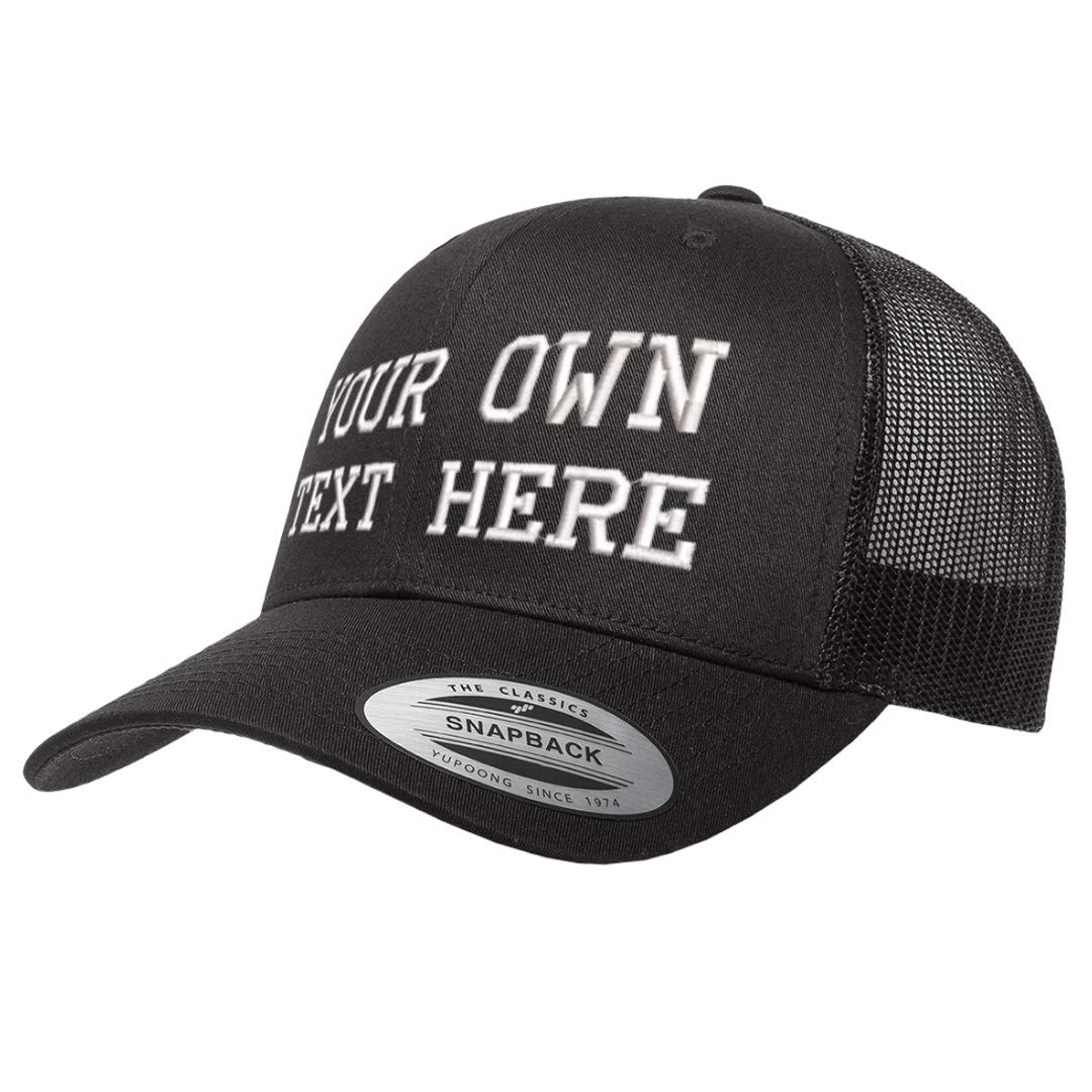 Love SketchesCustom hat Embroider Your own Text Trucker Snapback Cap 6606 Mesh Back