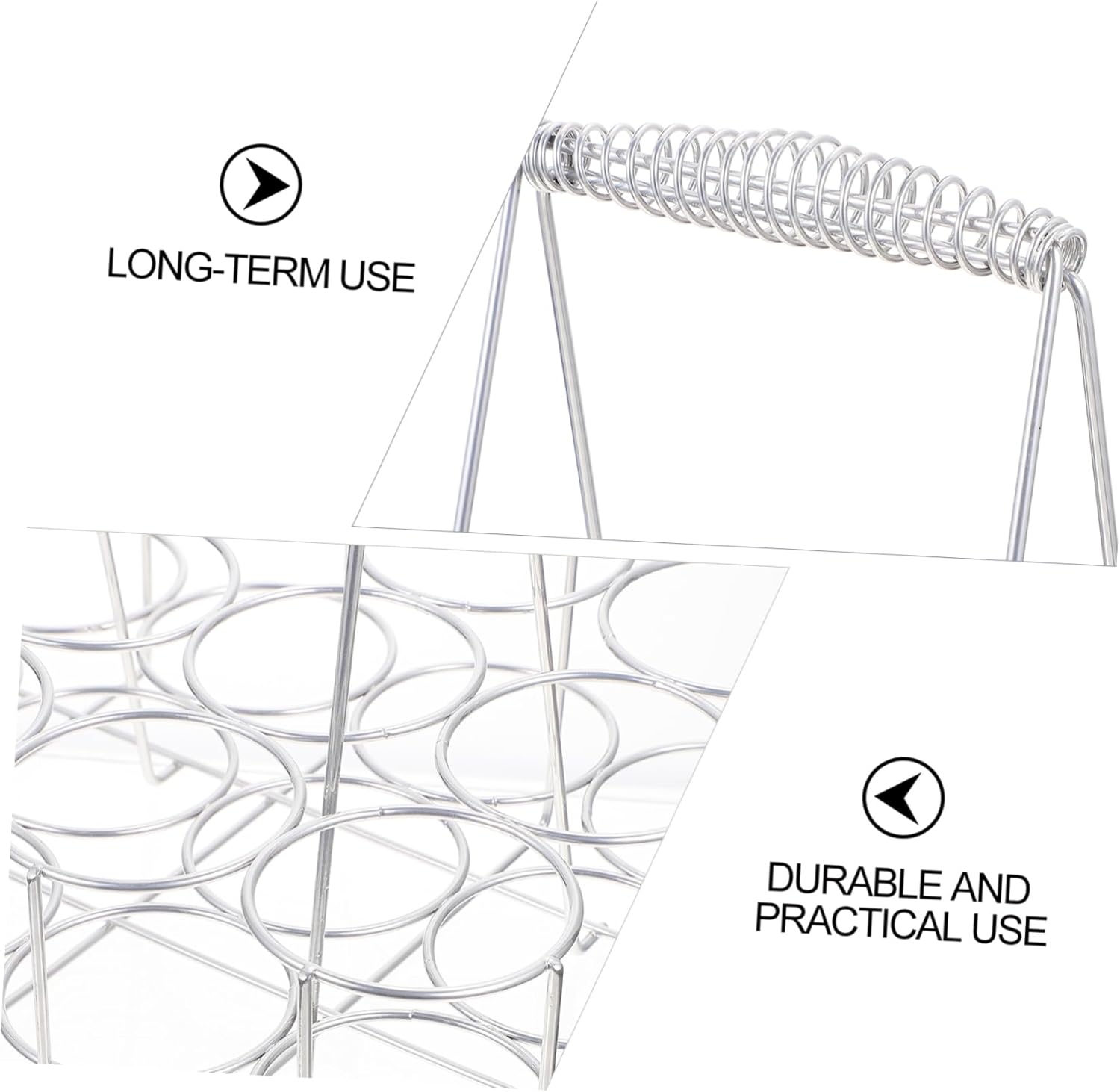 PRETYZOOM 1pc Beer Bottle Storage Basket Compact Wine Holding Carrier for Bottles Portable Beer Organizer Non-Skid Handle for Bars and Ktv Use