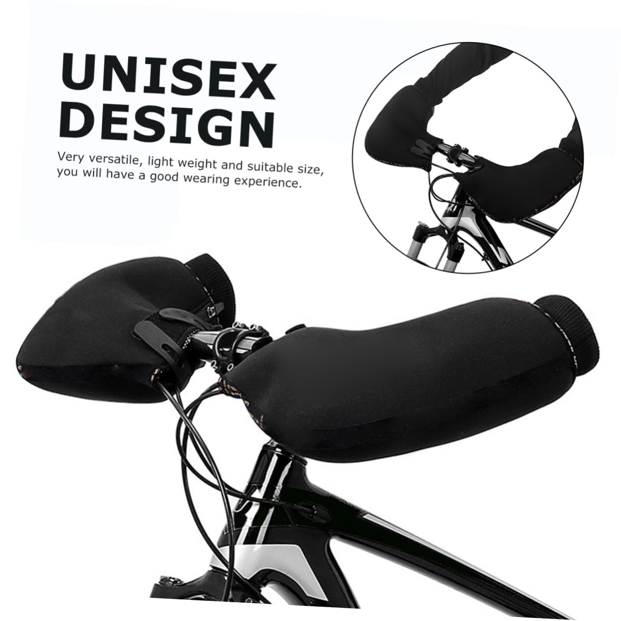 Alasum 1 Paar Winter Fahrradlenkerhandschuhe aus Neopren und Baumwolle Winddicht und Kältefest Geeignet für Mountainbikes und Scooter im Kalten Winter