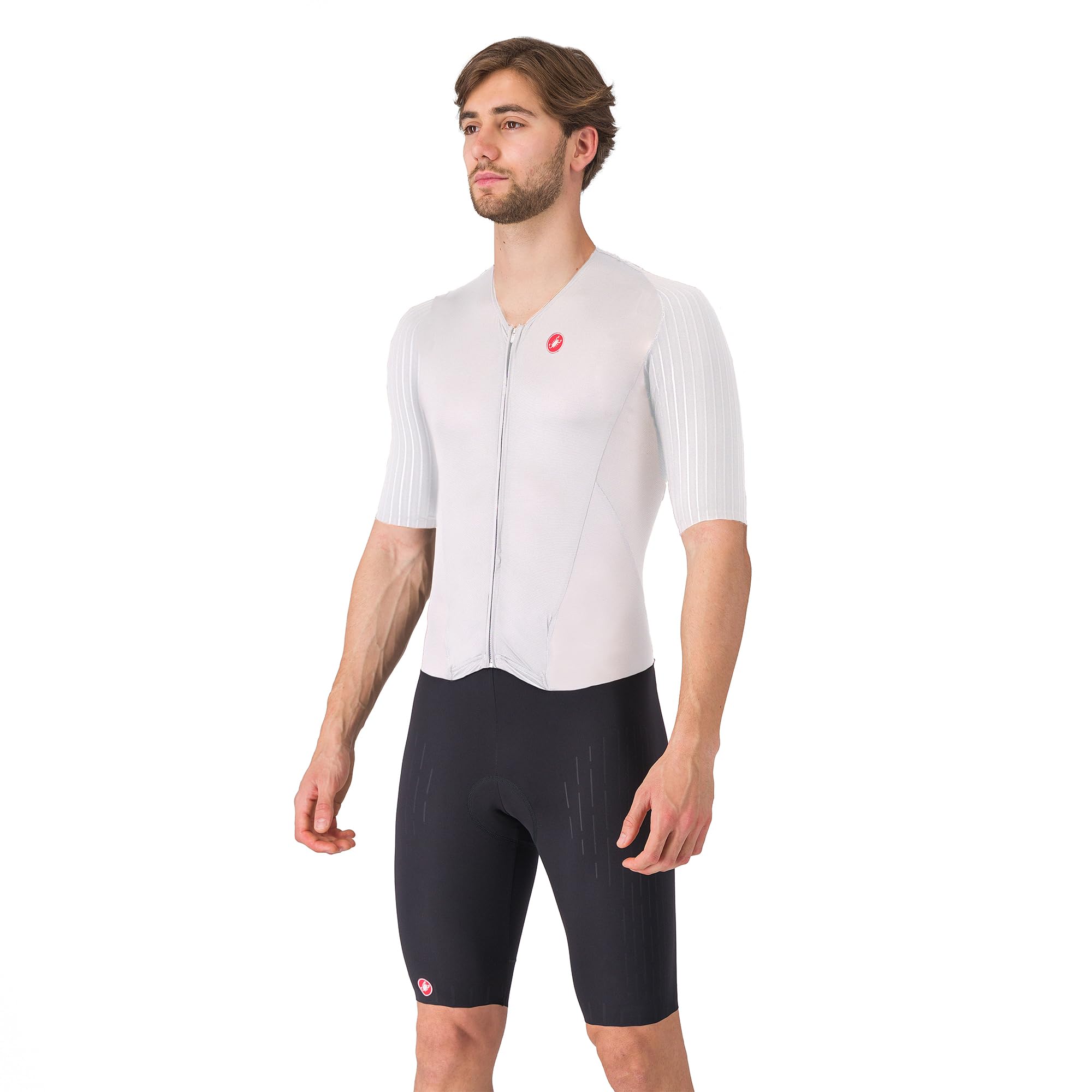 CASTELLI Sanremo Herrenanzug mit 3 Ärmeln, für Radfahren, Rennen, Schwimmen, Radfahren, Laufen, aerodynamischer Triathlon-Anzug mit Tri-Sitzpolster
