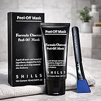 Vista 4 de SHILLS Charcoal Mask for Men, 1 Bottle (1.69 fl. oz) and a Brush Set