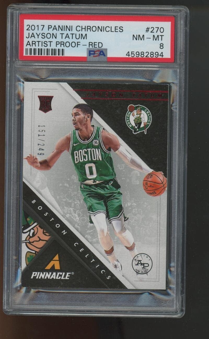 2017 Jayson Tatum Chronicles Artist Proof-Red 151/249 Jason RC ROOKIE PSA 8 Graded Basketball Card NBA 2017-18