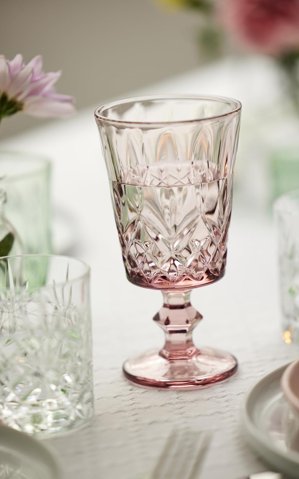 Lyngby Glas Sorrento Şarap Kadehi 4 Adet 29 Cl Pembe