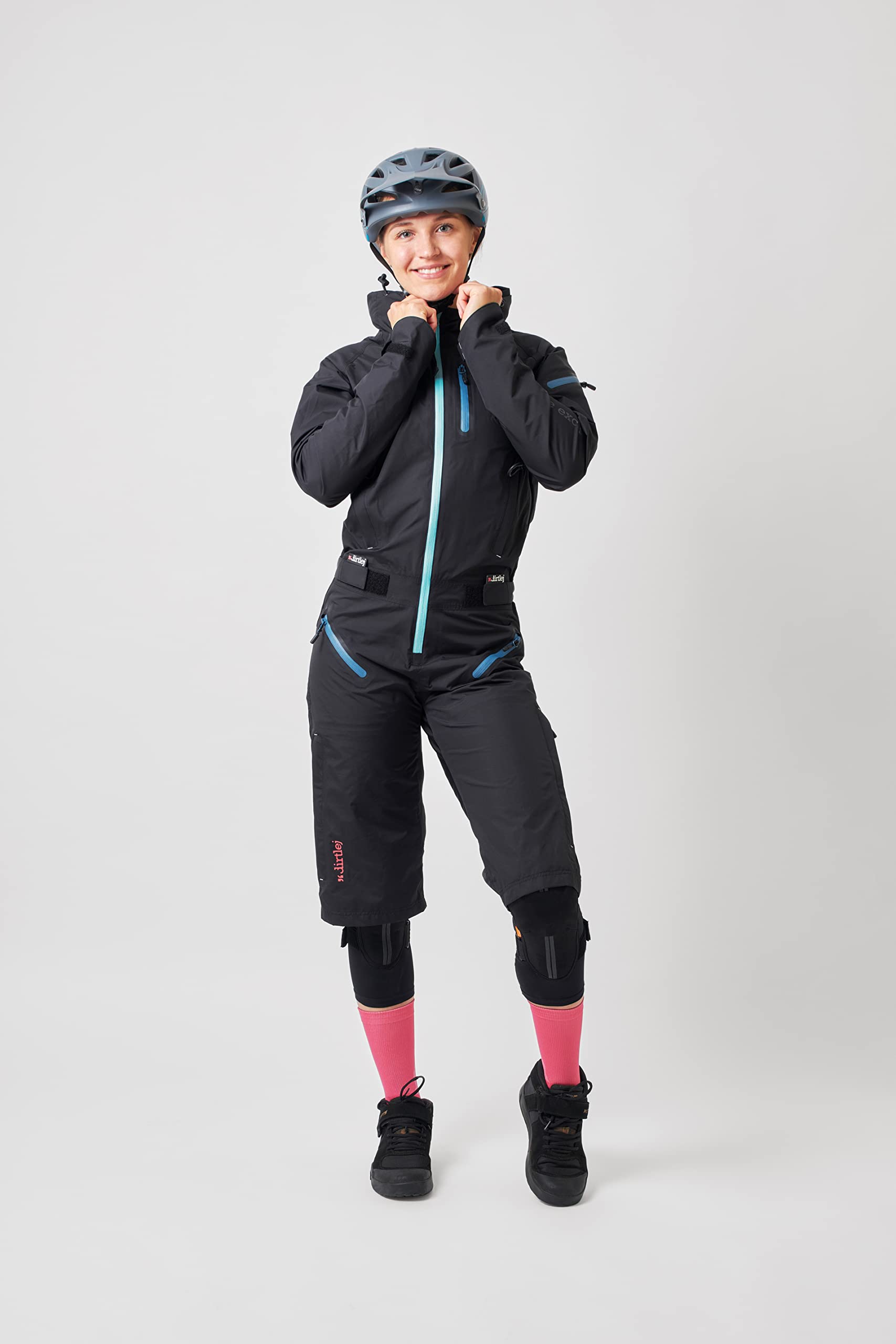 dirtsuit pro edition ladies black/mint, Radfahranzug für Damen, Enduro und All-Mountain