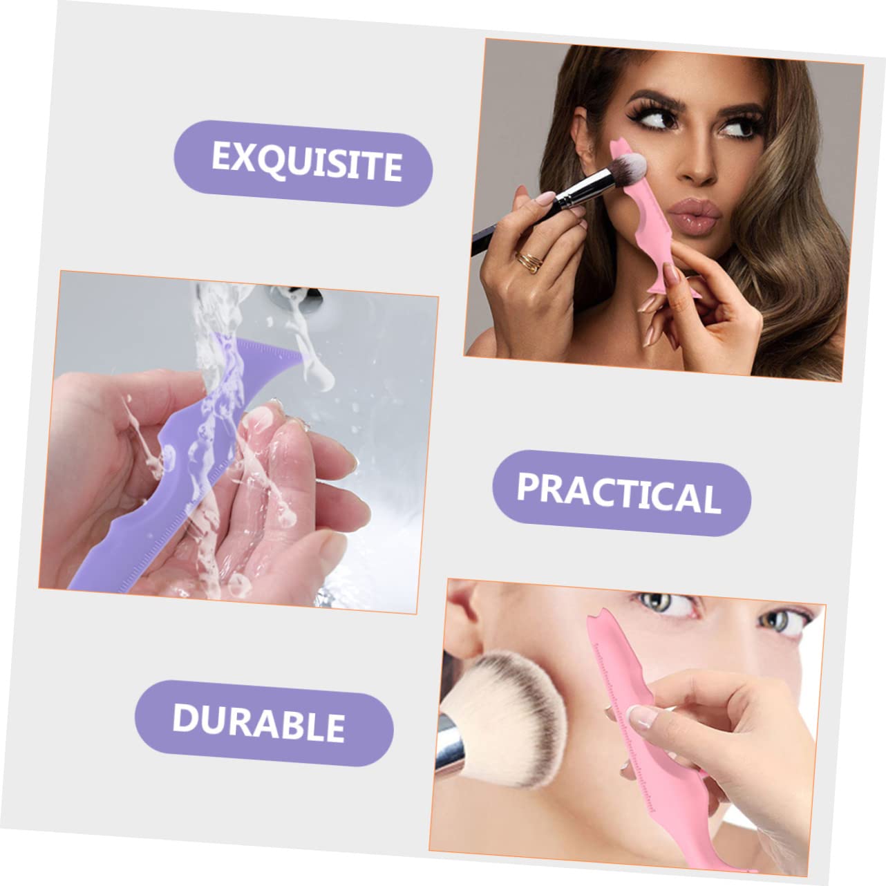 Ipetboom 10pezzi Stencil Per Eyeliner Silicone Strumento Di Makeup Per Labbra e Occhi Facile Da Usare e Portatile Per Principianti e Professionisti