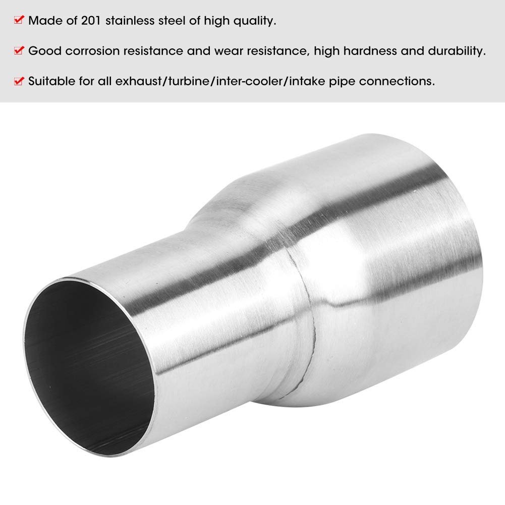 Adattatore per tubo di scarico, riduttore adattatore per tubo connettore tubo di scarico universale in acciaio inossidabile Parte modificata(57-76MM)
