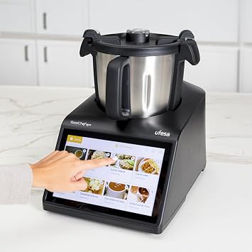 Ufesa TotalChef RK10 Intelligent Multifunctional Kitchen Robot 10 Inch Touch Screen 30 Functions WiFi Maximum Capacity 4.5 L with Handle Usable Capacity 3 L Interactive Scale 15 Programs Accessories