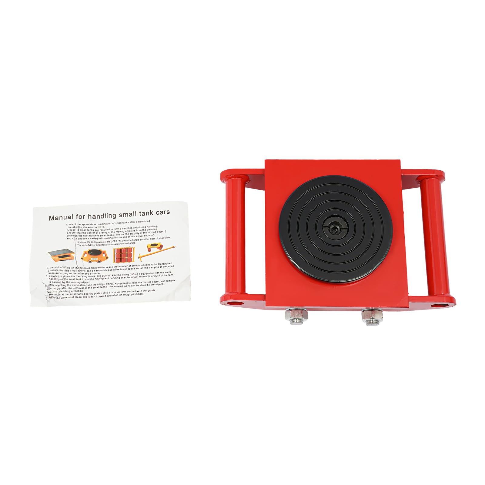 Trasloco di macchine 6T,Carrello di trasporto carico pesante,Carrelli di movimentazione auto,Rotazione a 360°,ruote silenziose in PU,Facile spostamento per mobili,macchina,oggetti pesanti,Rosso