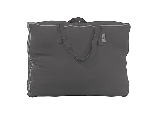 Miniatura 8 de Pure Cotton Storage Bag for Beddings Comforters Blankets Pillows LinensBag with HandlesWardrobe Underbed Storage (Large (21"x15"x10"), Gray)