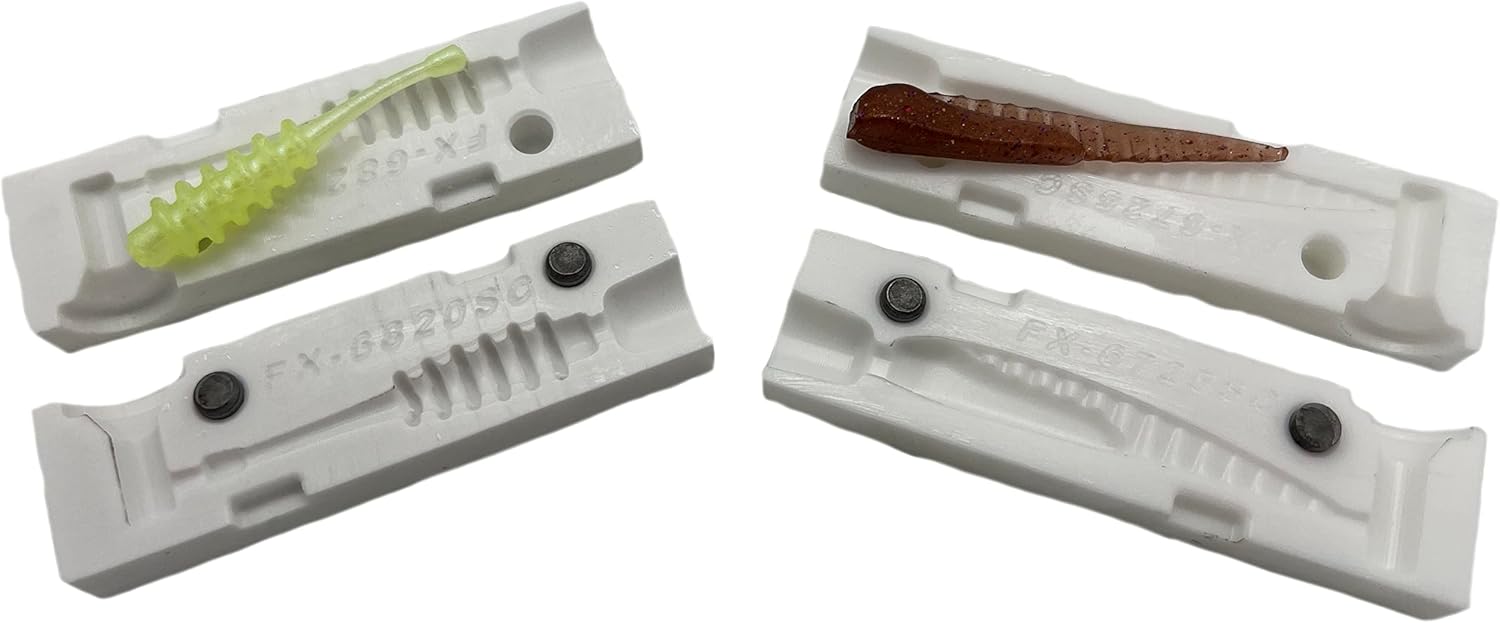 Crappie Lure Mold Set with 2-1/2" Shaky EEL and 2" Rib Darter