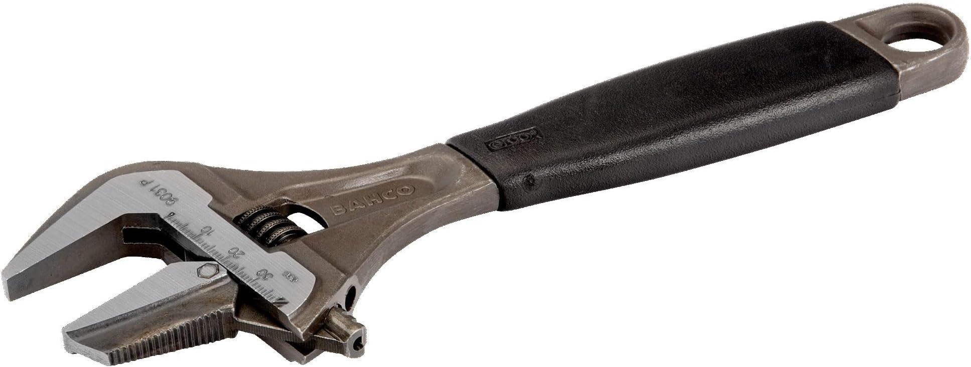 9031-P Black Adjustable Wrench, 218mm Length