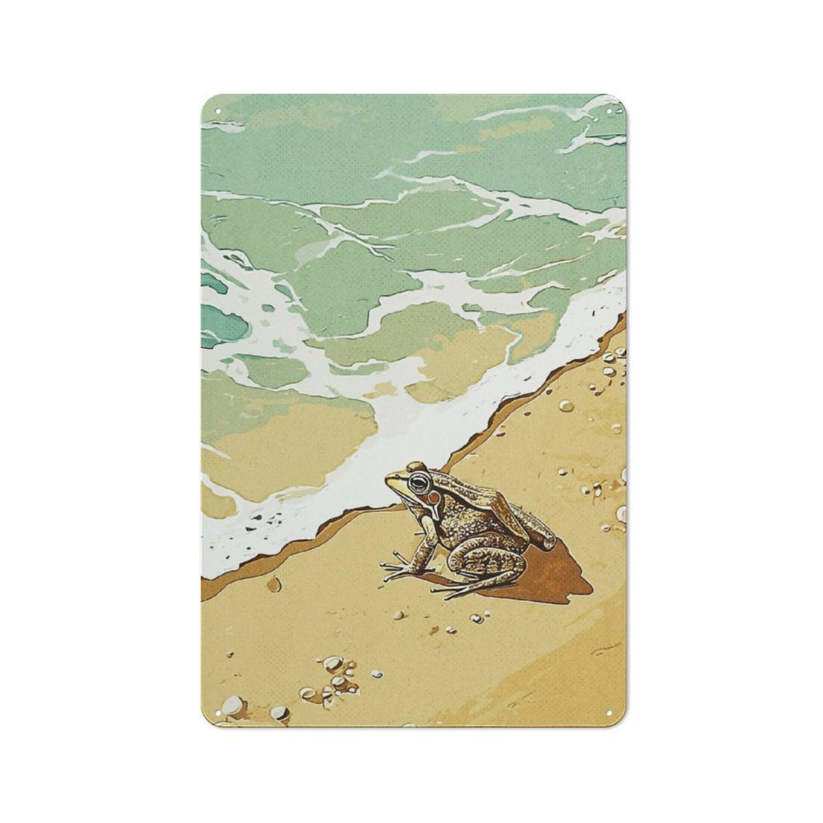Junmoney Jump Into The Sea Vintage-Inspired Tin Sign 30X20cm For Garage Or Workshop, For Vintage Wall Decor Fans, For Metal Sign Collectors