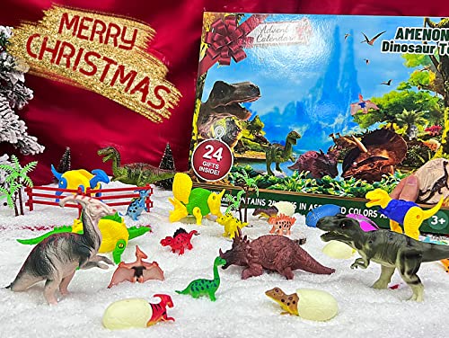 Dinosaur Advent Calendar 2022 for Kids Boys, 24 Days Christmas Countdown Calendars with Dinosaur Eggs Transform Dino Figures Toys Holiday Christmas Stocking Stuffers Gifts Girls Xmas Party Favors