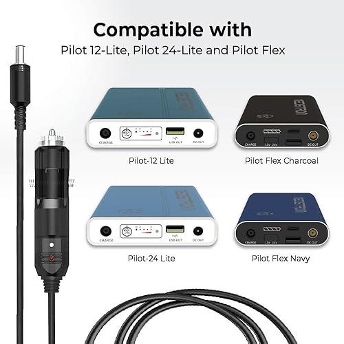 Miniatura 5 de Cargador de coche para batería CPAP Medistrom Pilot-12 Lite y Pilot-24 Lite, accesorios y suministros CPAP