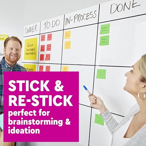 Miniatura 6 de Post-it Notas súper adhesivas de 3 x 3 pulgadas, 24 blocs por paquete, 70 hojasbloc, kit de taller, rojo, amarillo, verde (654-24SSANSIOC)