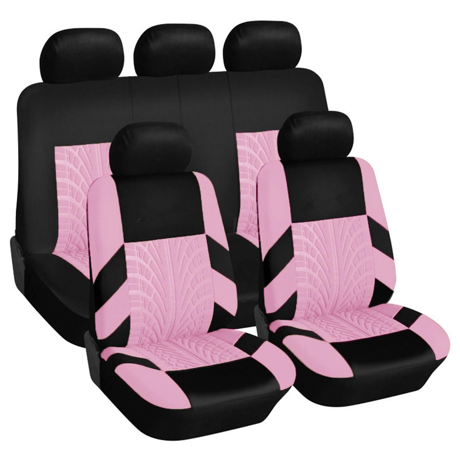 Housses de siege auto universelles rose 5 places protection durable