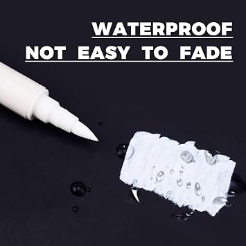 4PCS White Gel Pen Set - White Ink Pens (0.6/0.8/1/2mm) for Artists - Pen for Black Paper - Perfect for Drawing, Sketching, Journaling & Illustration