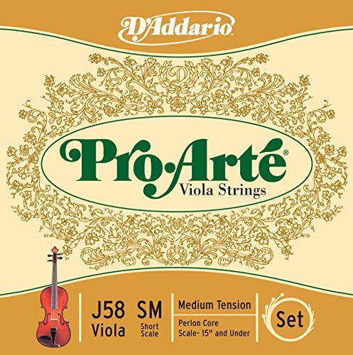 D'Addario Pro-Arté Viola 10Blk Set Sh Med (J58SM-B10)