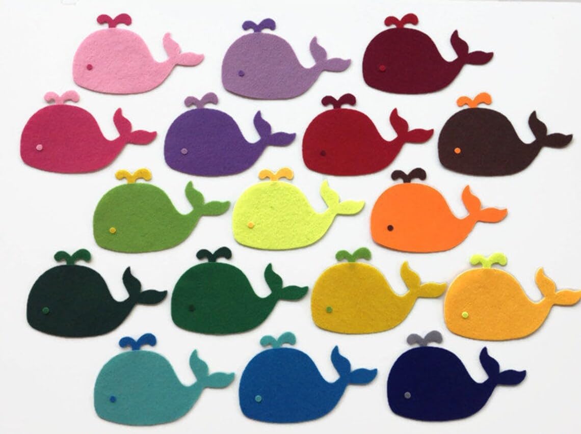 Curious Button Fish Felt Creative Play Children Story Quiet Play Game Felt Fish for DIY Craft