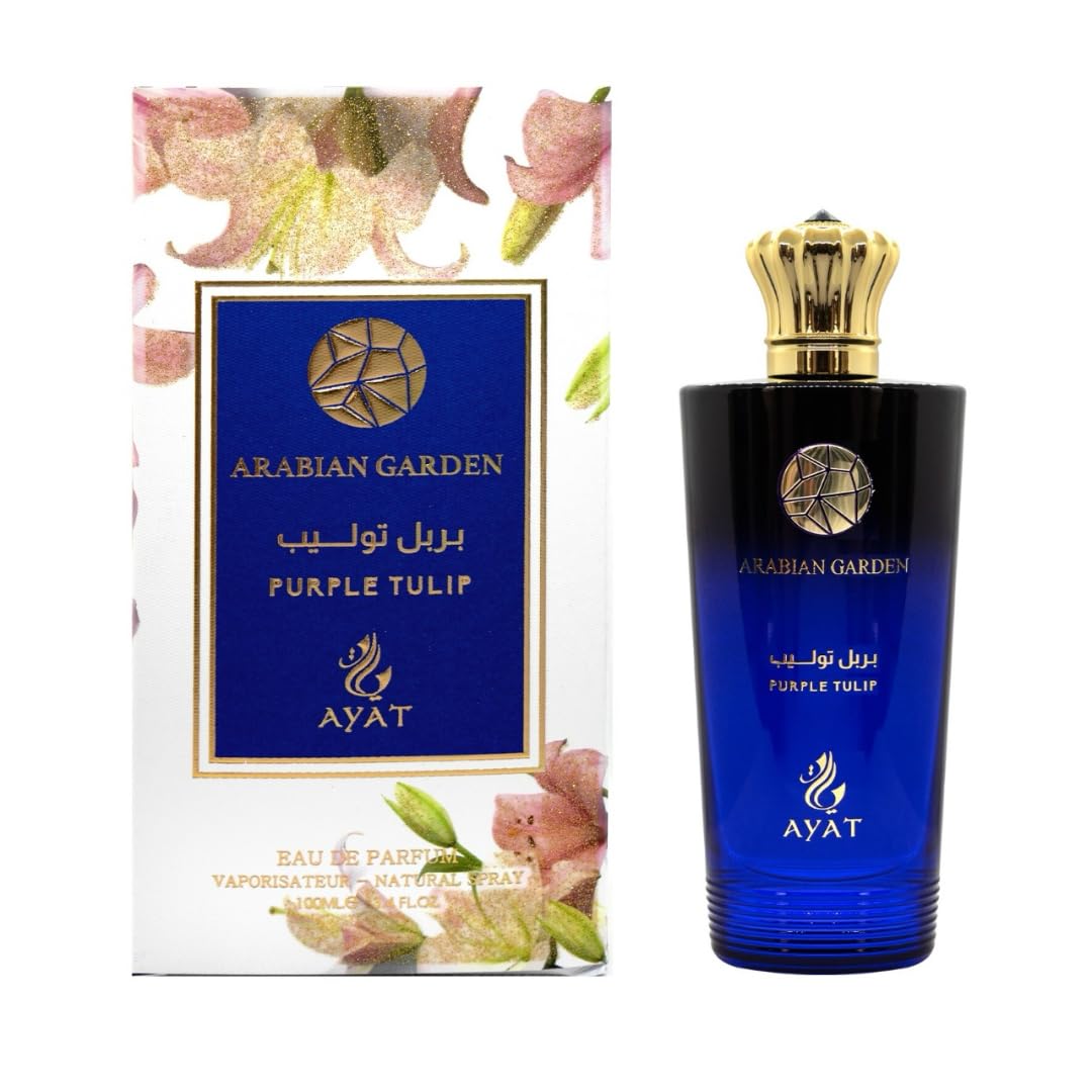 Ayat Perfumes Purple Tulip Eau de Parfum – 100ml | Luxurious Fragrance from the Arabian Series | Inspired by Royal Gardens of the Arabian Peninsula | Long-Lasting Fresh Scent