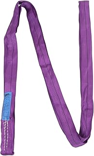 Premium Lift Crane Towing Strap Durable 1T 2205LB,Heavy Duty Webbing Sling, Reinforced Double Eye Loop Polyester Flexible Rigging Lifting Straps for Hoist,Bearing 2M 6.56FT Length,Purple