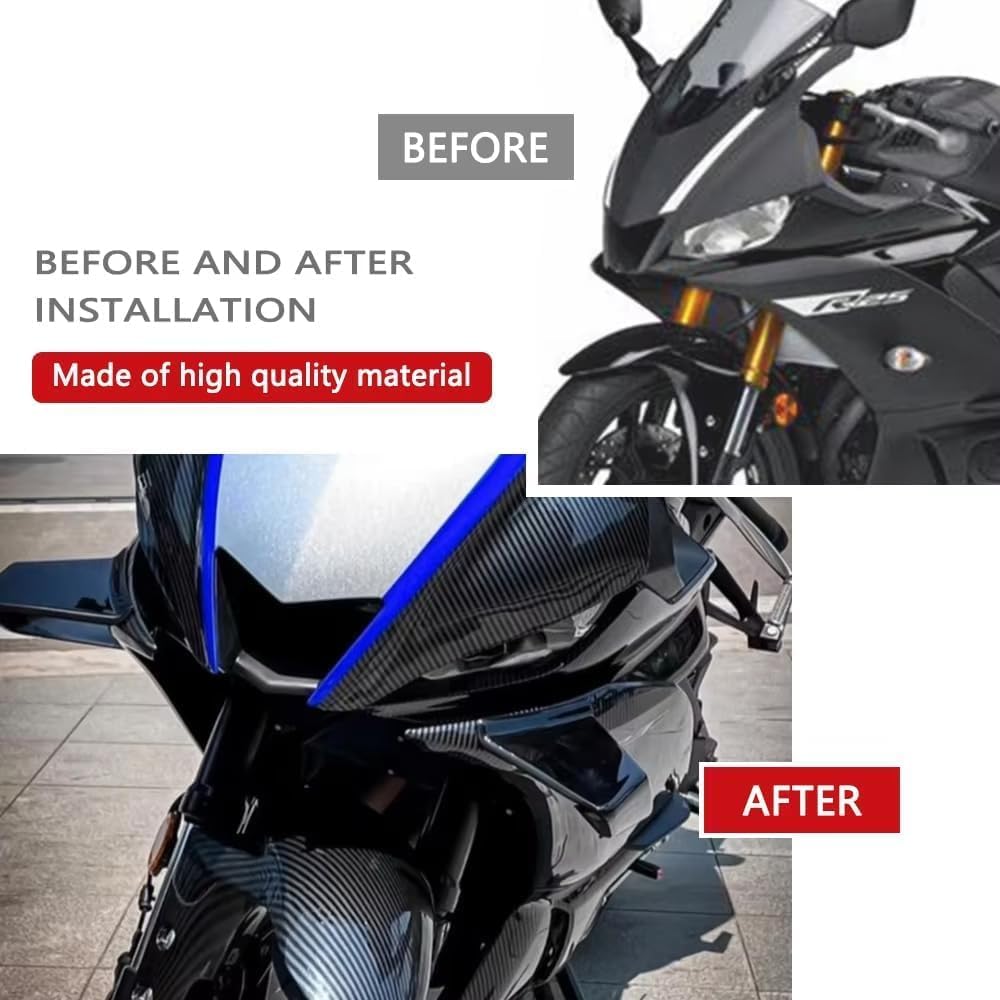 for YZF-R25 YZF-R3 R25 R3 r25 r3 2026 2025 2024 2023-2019 Accessories Wind Wing Side Wing Spoiler Motorcycle Left and Right Front aerodynamic Fairing Wind Wing Double Wind Blade Side Wing