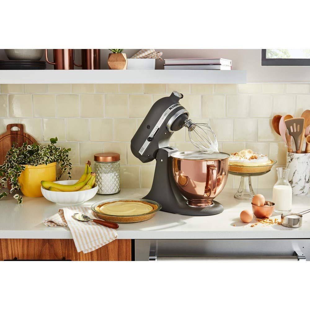 KitchenAid Bol Mélangeur 4.7L en Inox, Finition Cuivre Radiant, Lave-Vaisselle, Compatible Robots à Tête Inclinable 4.3L & 4.7L