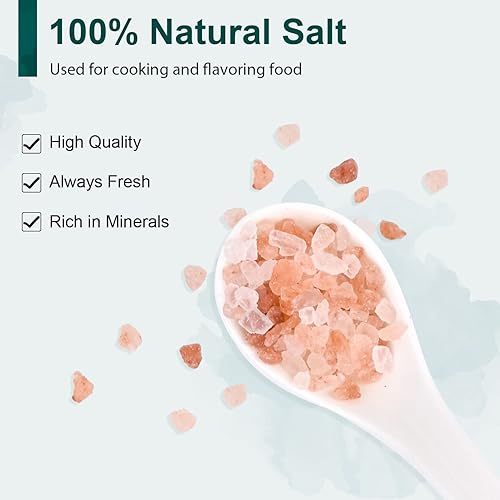 Miniatura 5 de Soeos Sal rosa del Himalaya de 39 onzas  granos de pimienta negra entera 18 onzas sal kosher sal gruesa kosher sal rosa del Himalaya para recambio