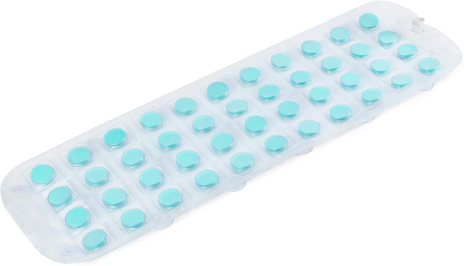 SereneLife Bubble Bath Mat - Cushioned Non-Slip Design with Suction Cups, Replacement Mat for SLBBMG100, Fully Submersible and Foldable Spa Bath Mat for Bathtubs 47.24"x14.17" (Teal)