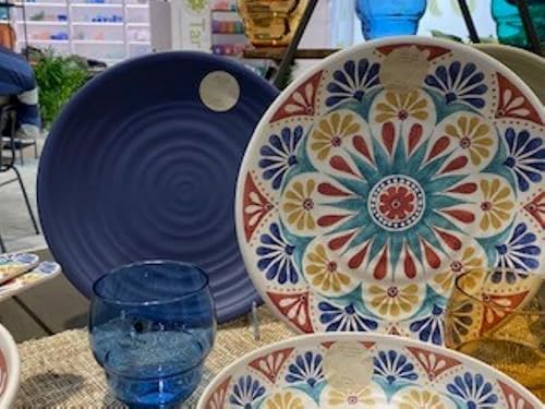 Miniatura 7 de TarHong Planta Artisan - Plato de ensalada sólido, 8.5 pulgadas, planta (base mayor de plantas con carpeta de melamina), inastillable,