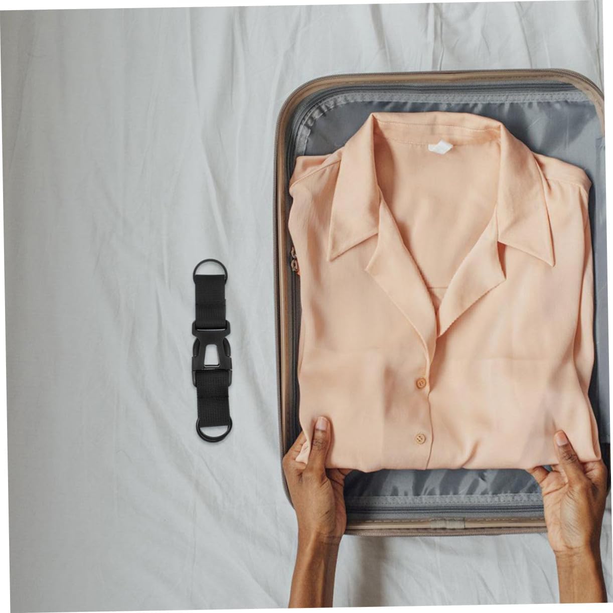 2 Pack Backpack Chest Strap Buckles Quick Release Webbing Suitcase Hooks image 4