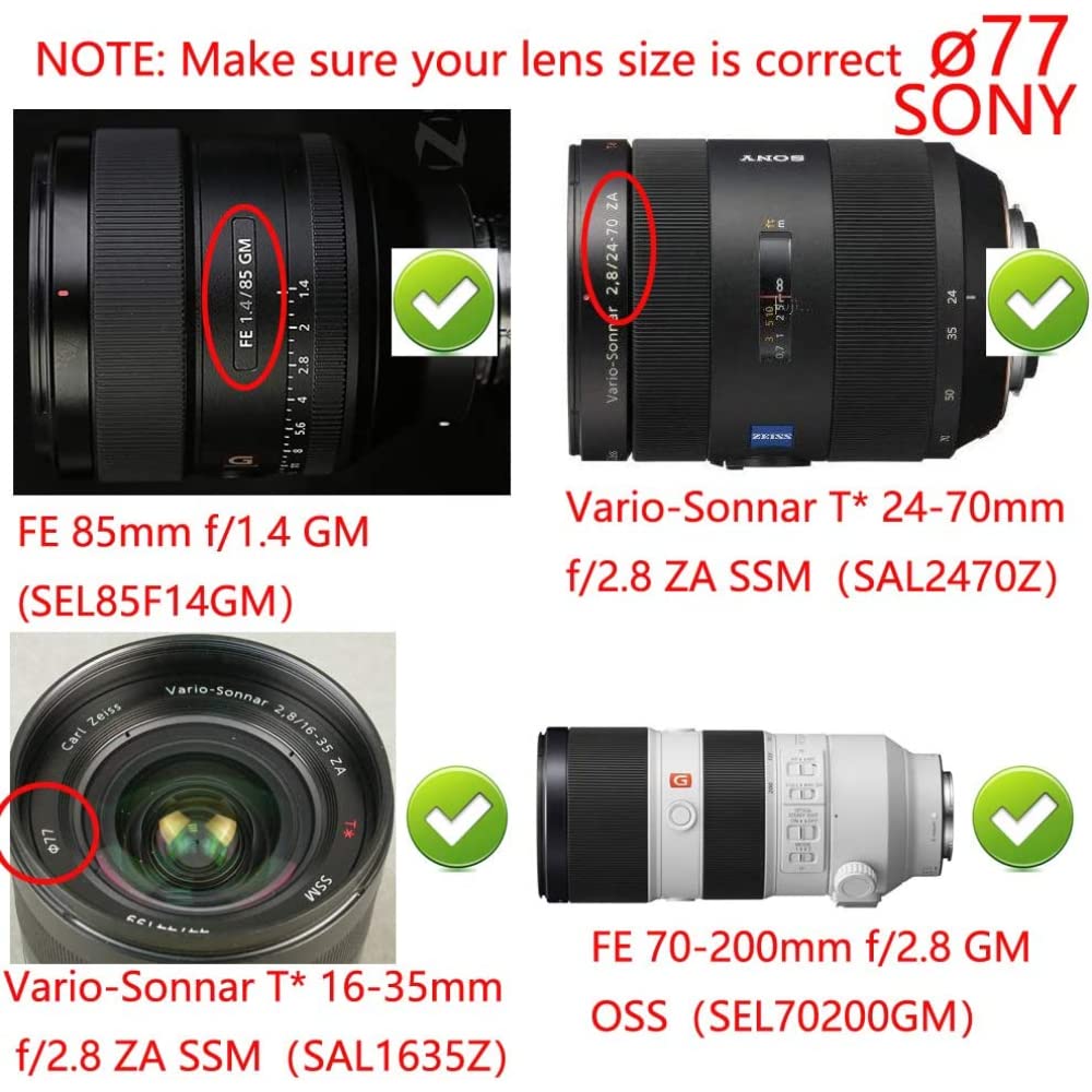 Buy MOSTOS® - 77mm UV Filter for Sony FE 24-105mm F4 G OSS