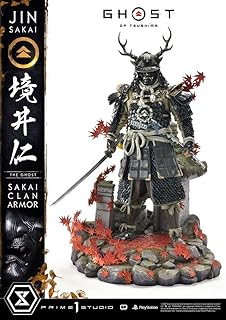 Prime 1 Studio Ghost of Tsushima Sakai Clan Armor - Figura Decorativa (60 cm), Color Blanco