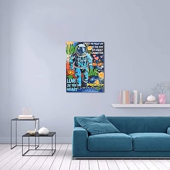 宇宙飛行士の猿 グラフィックアート ポスター 607mm×607mm 宇宙飛行士の猿 グラフィックアート ポスター 607mm×607mm