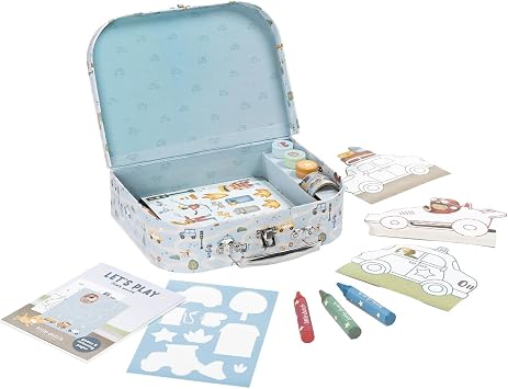 Little Dutch Jim & Friends Craft Set / Craft Case - Creative Craft Sticker - Jims Creative Case - for Boys from 3 Years