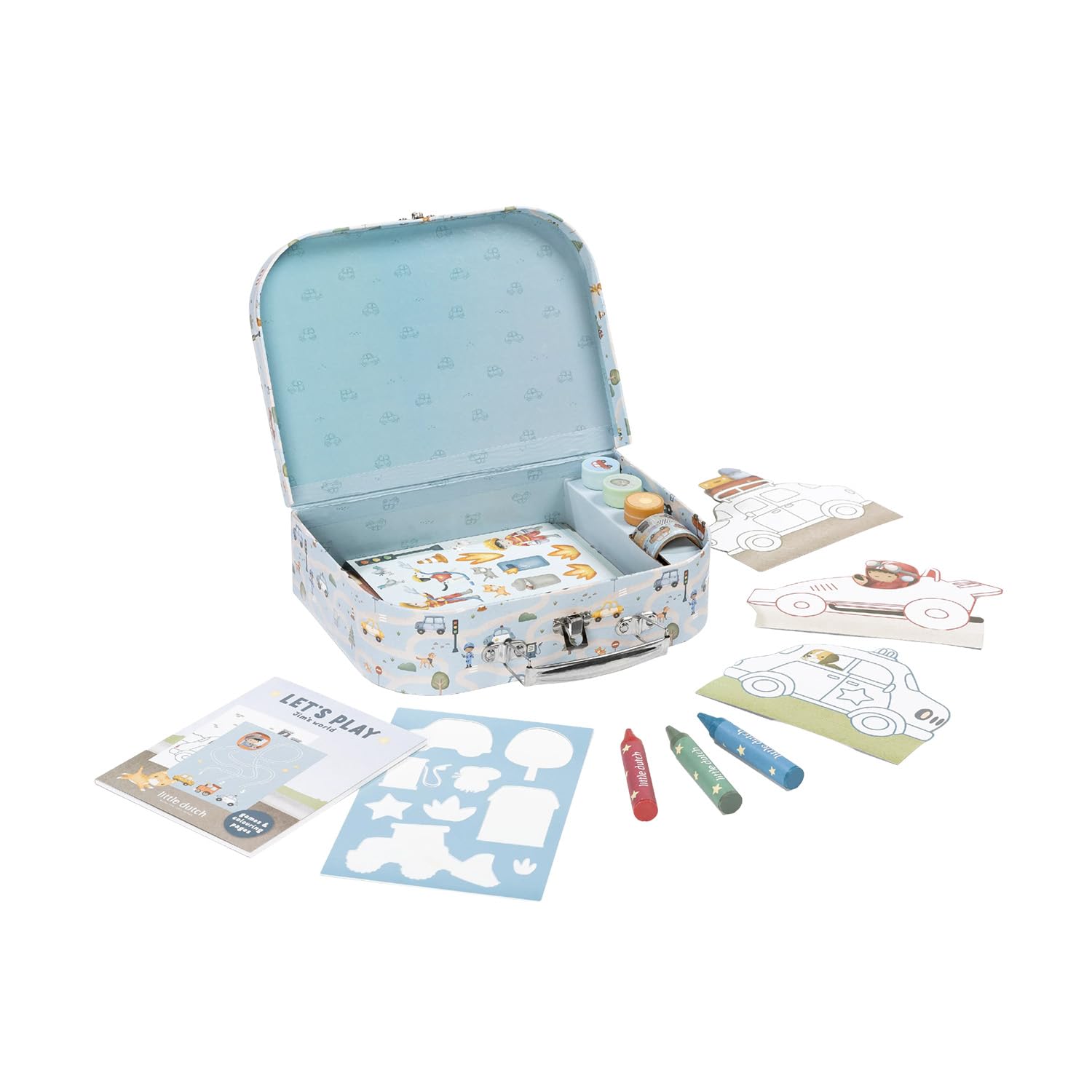 Little Dutch Jim & Friends Craft Set / Craft Case - Creative Craft Sticker - Jim's Creative Case - for Boys from 3 Years