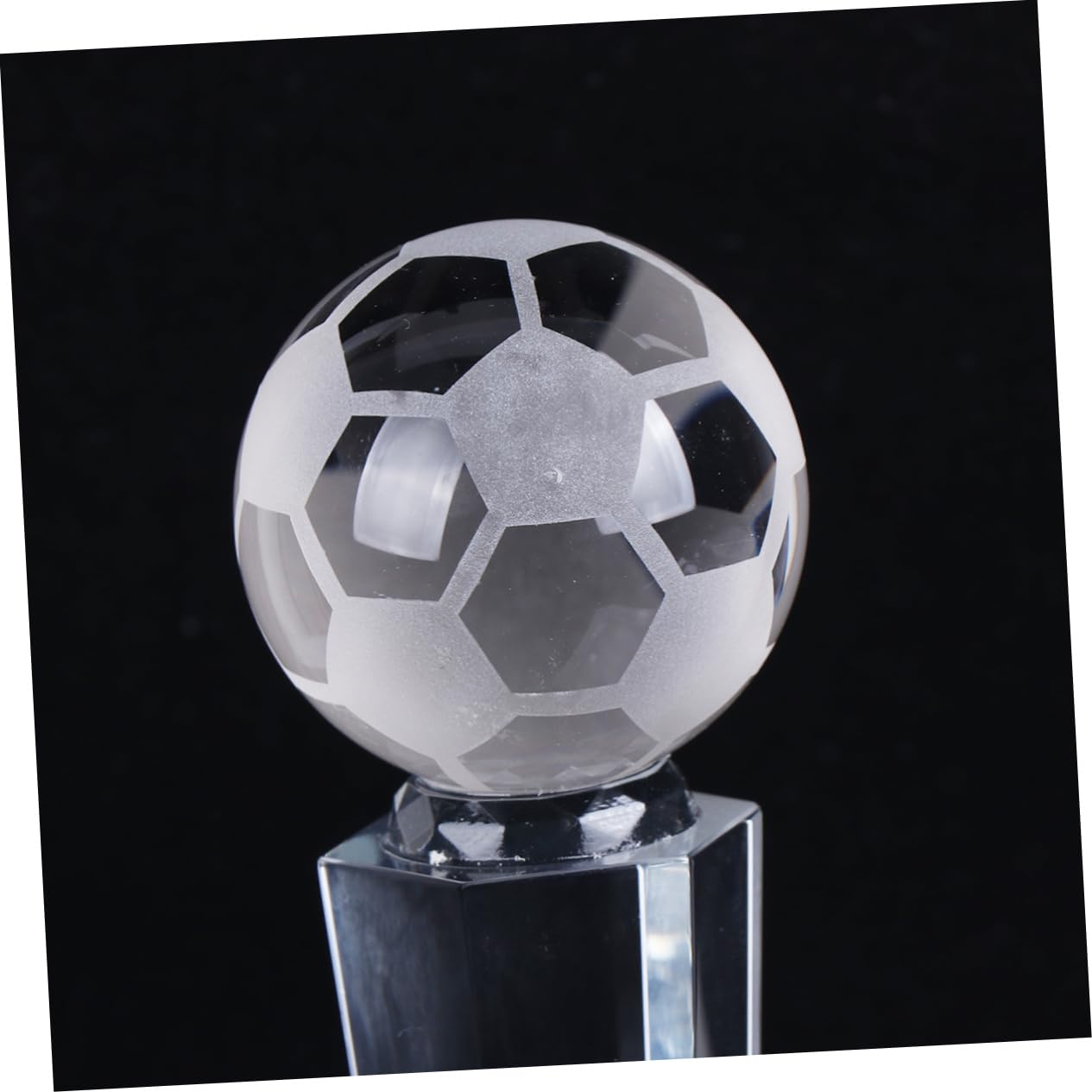 Mipcase Kristall Fußballspielpokal aus Quarz für Turnier Auszeichnungen | Abschlussatmosphäre, Elegante Kristalltrophäe für Sportbankette, für Klassenzimmer und Geschenkbeutel