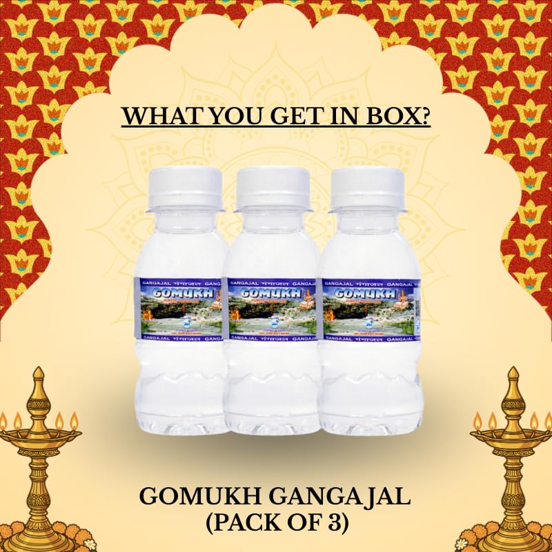 Image of inchGOMUKH inch Gangajal 100ML The Purest Holy Water Directly From Gangotri Valley Approved By Govt. Of Uttrakhand For Puja Purposes (100ml X 3)