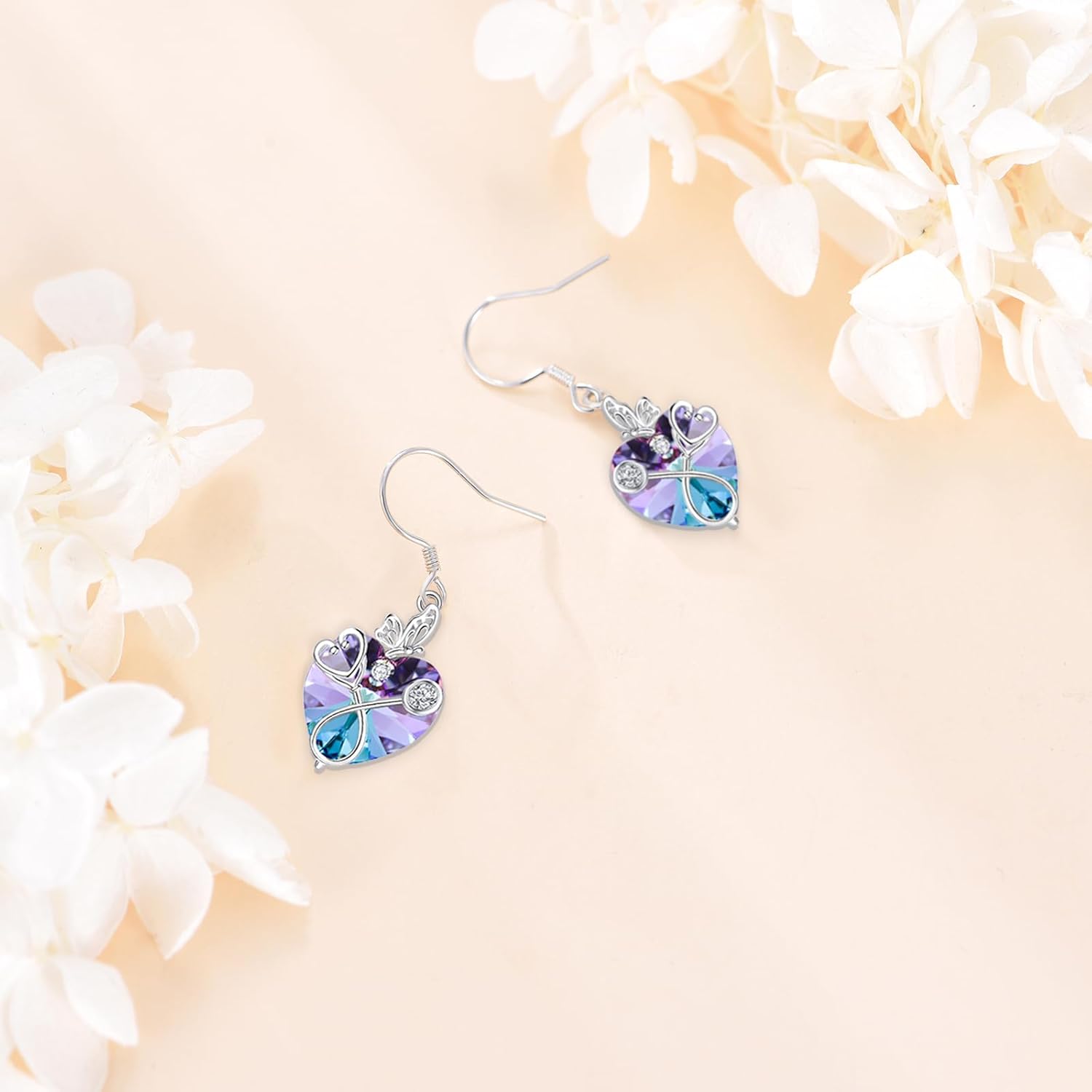 POPKIM Gifts for Nurse Stethoscope Earrings 925 Sterling Silver Heart Crystal Nursing Themed Jewelry Birthday Gifts for Women Doctor Medical Student - Image 5