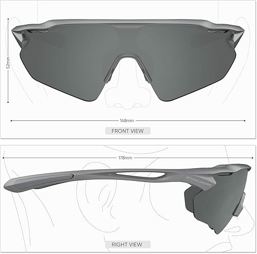 Miniatura 2 de Gafas de ciclismo, TR90 Marco irrompible Polarizado Anti-UV400 Gafas de sol deportivas