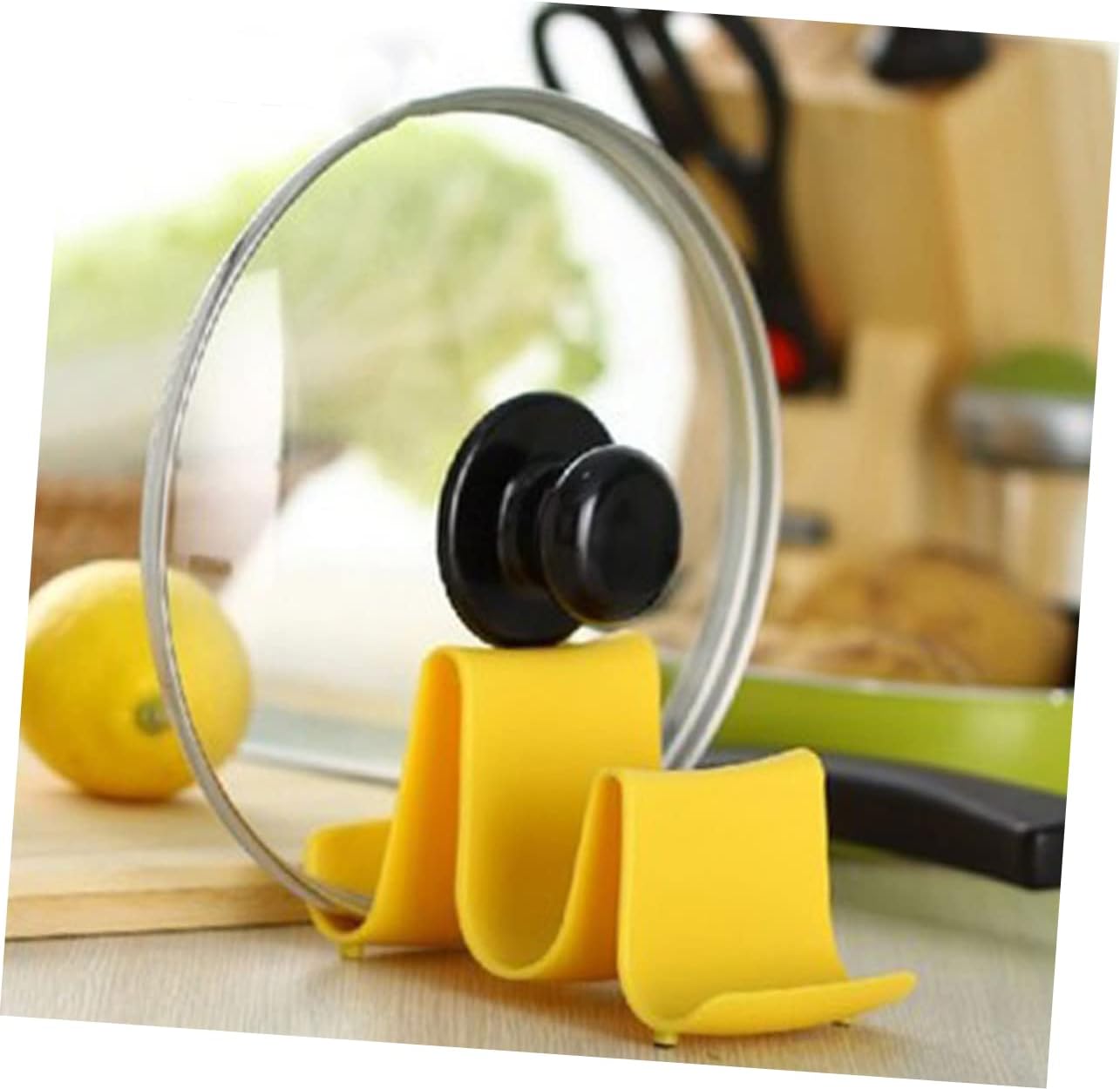 3 Tier Pot Lid Rack Holder, Plastic 4 Pack Kitchen Organizer image 4