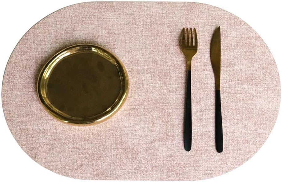 Leather Mat Oval Waterproof Hotel Restaurant Western Insulated Table