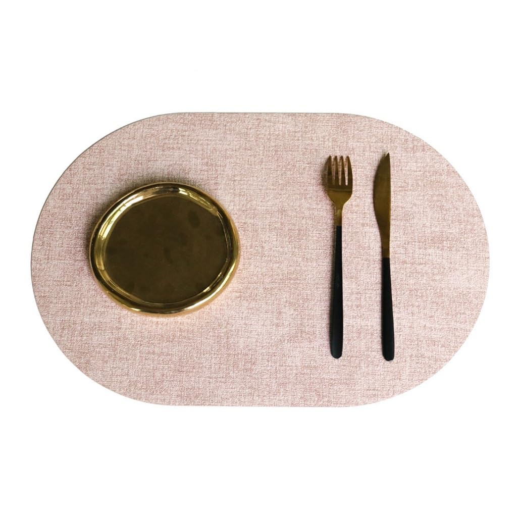 Leather Mat Oval Waterproof Hotel Restaurant Western Insulated Table
