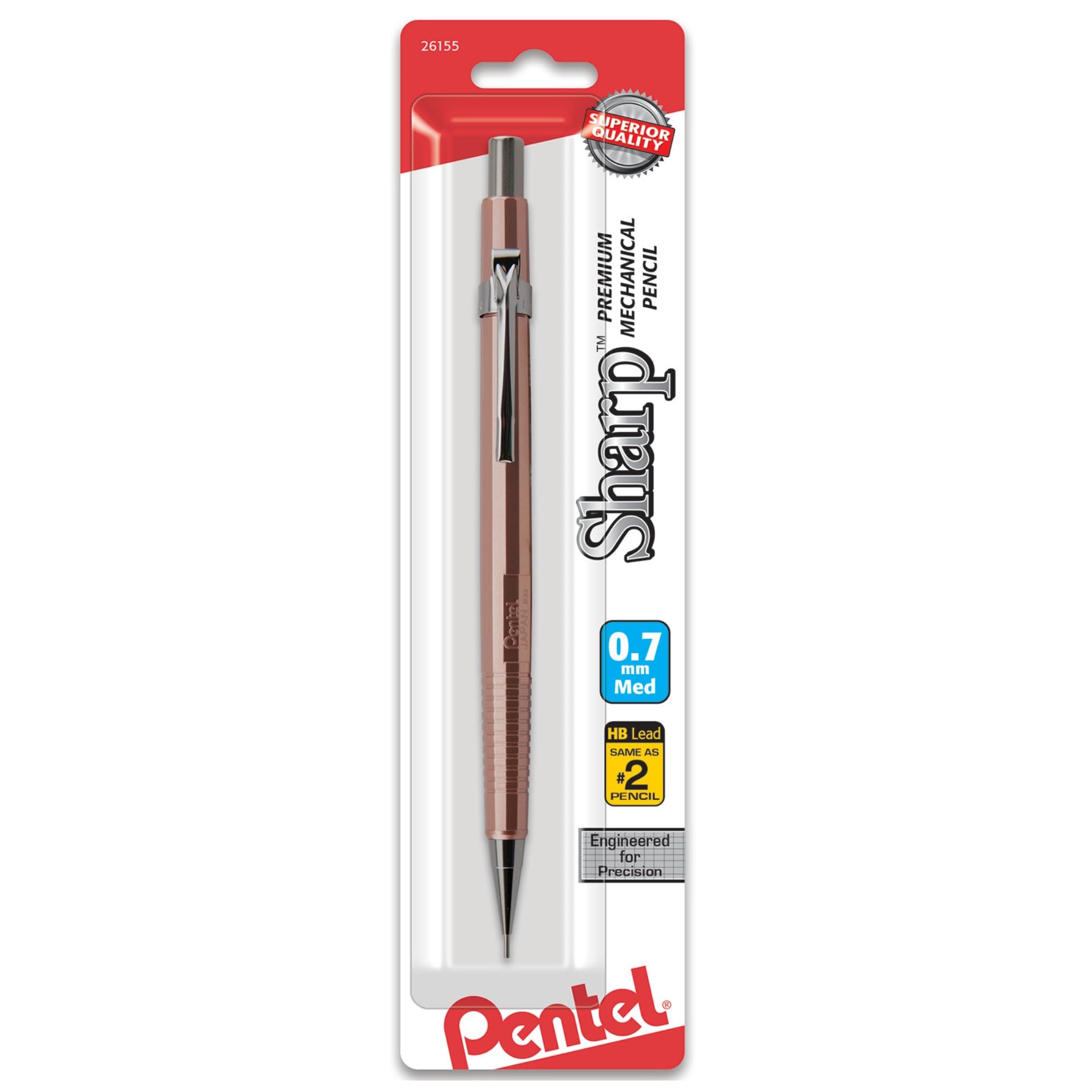 Amazon.com : Pentel P207 Sharp Mech Pencil 0.7mm Met.Coppr