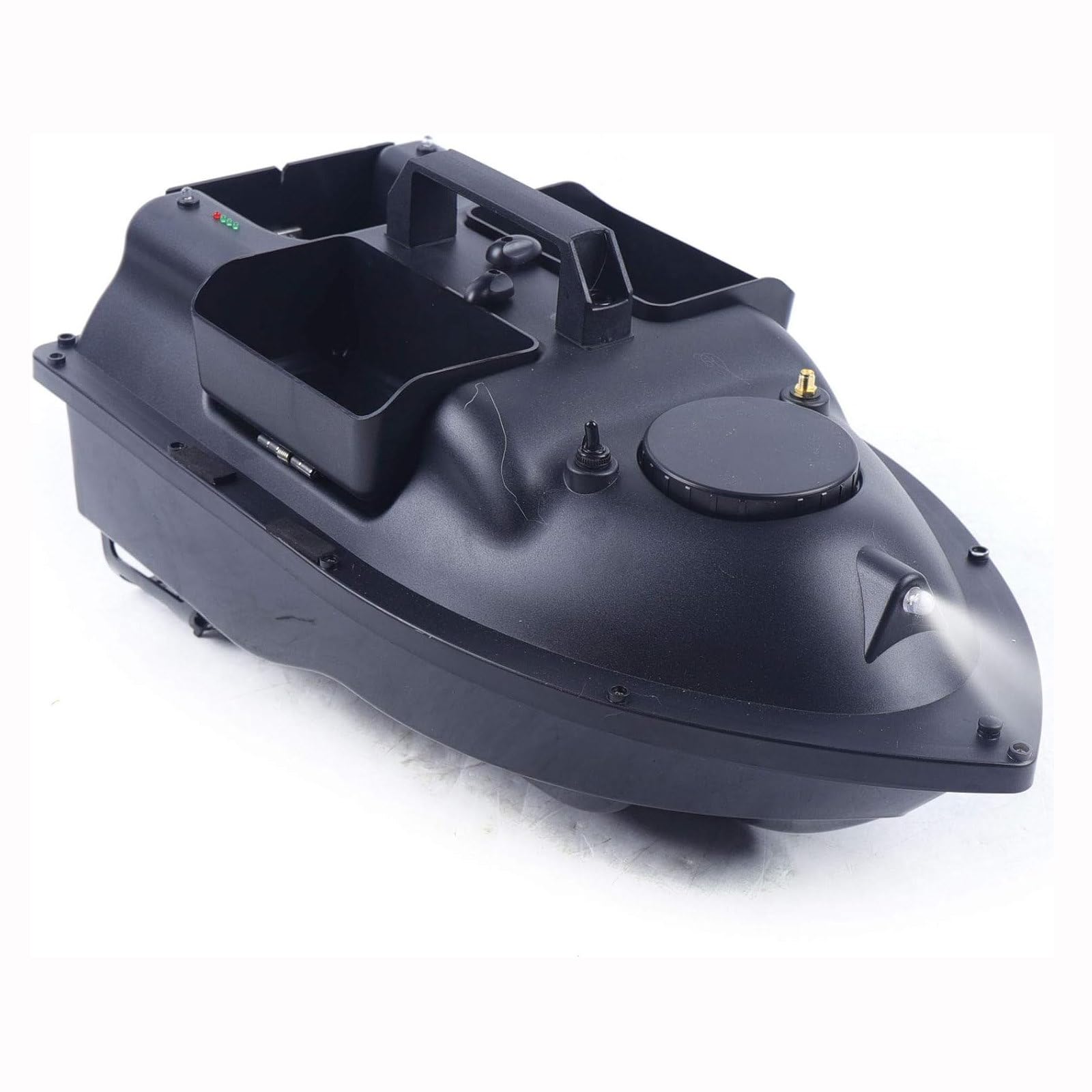 Buscador de Peces con Motor Dual de 500 m, Barco de Cebo RC Inteligente con GPS, Crucero automático, Motor Doble, Tres tolvas, Gran Capacidad, luz Nocturna LED, Sensor de Sonar, al