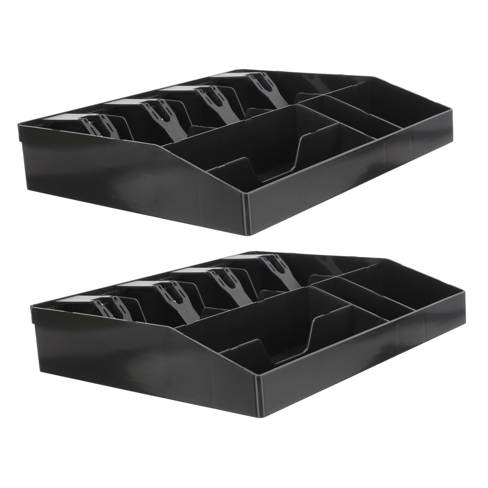 ULTECHNOVO 2pièces Caisse avec Compartiments Multiples pour Billets et Plateau de Rangement Compact pour Caisses Enregistreuses de Commerces