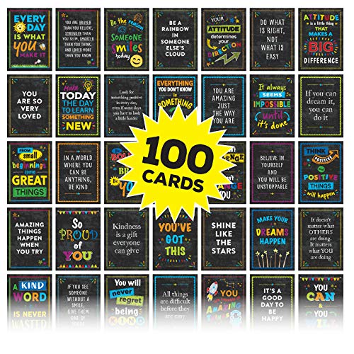 Global Printed Products Motivational Cards: 100 Inspirational, Kindness, Motivational And Quote Cards. Business Card Size - 2.5X3.5 Inches (Pack Of 100) #TOP1