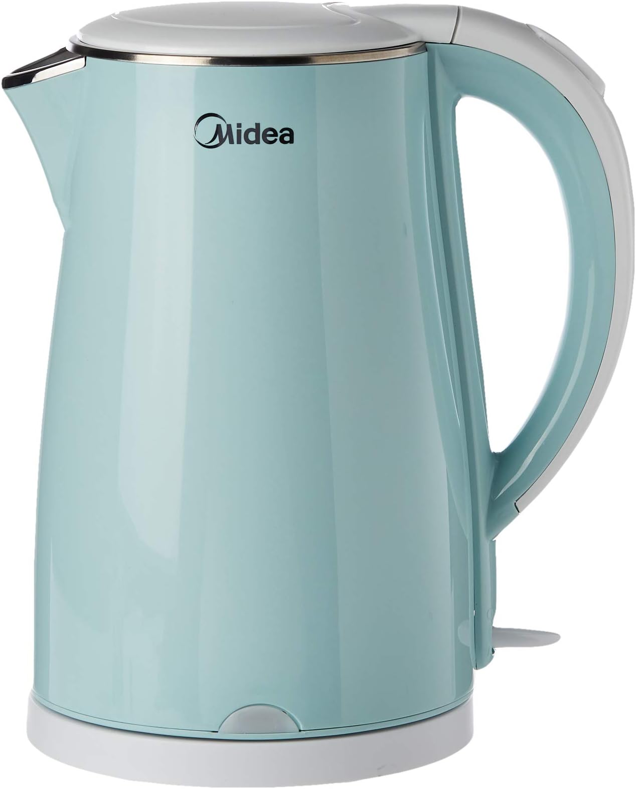 Midea 1.7L Stainless Steel 2200W Cordless Electric Kettle, 360° Swivel Base, Double Wall Cool Touch Body, Power Cord Storage, Auto Cut-off Function, One Touch Lid Opening, Light Green, MKHJ1705A